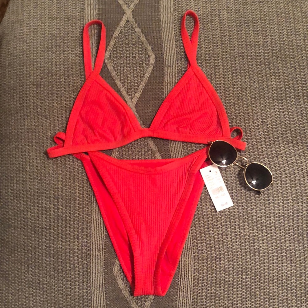 LA HEARTS BY PACSUN RED BIKINI IN M NWT BOTTOMS